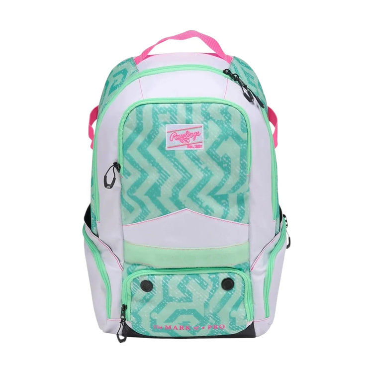 Mochila Rawlings Shutout Béisbol Softbol Menta Rosa