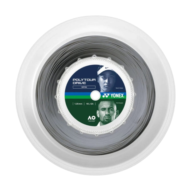 Rollo De Cuerda Yonex Polytour Drive Spin 1.25mm Silver 200m