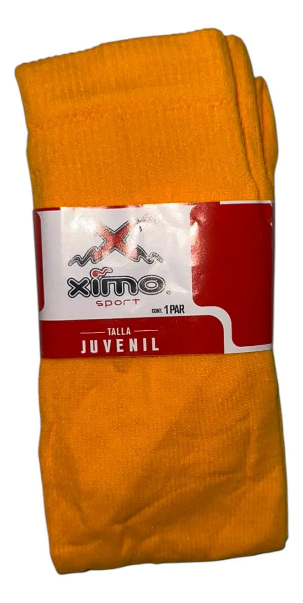 Pack 12 Pares Medias Deportivas Juveniles 10-13 Amarillo
