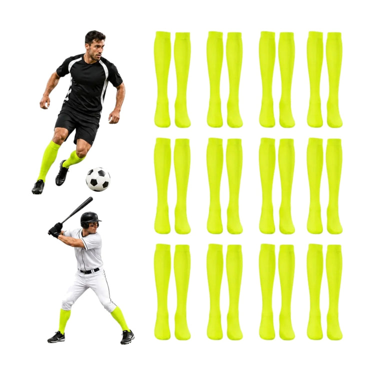 Pack 12 Pares Medias Deportivas Adulto Béisbol Fútbol Neon
