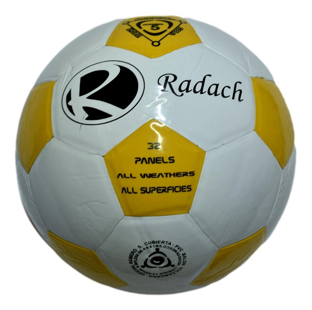 Balon De Futbol Soccer Radach #5 Laminado Amarillo