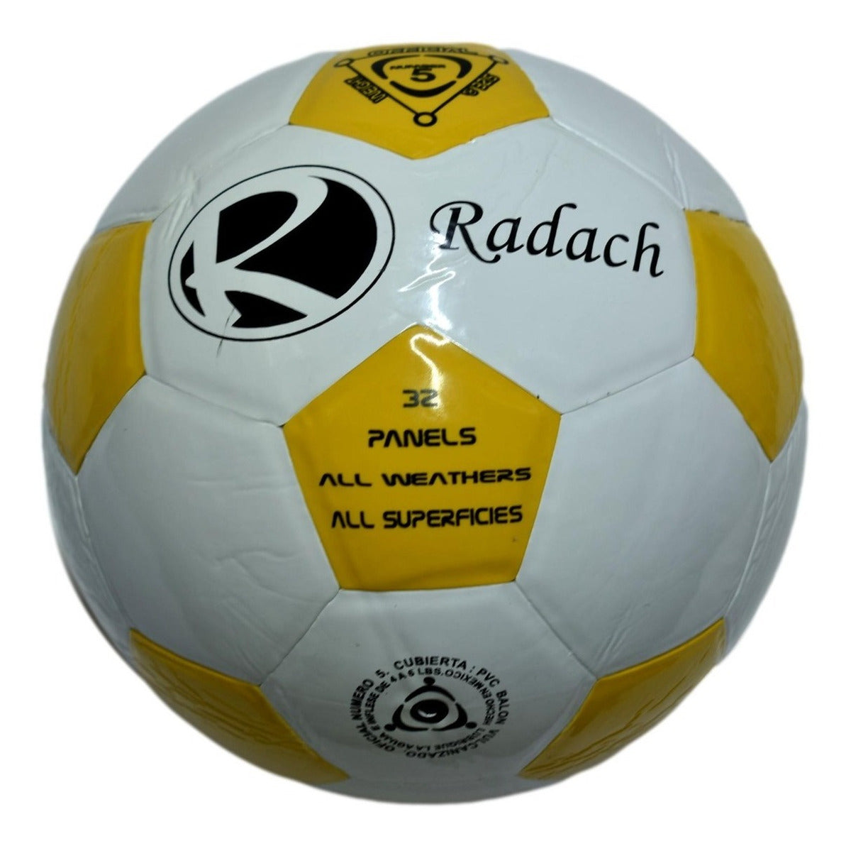 Balon De Futbol Soccer Radach #5 Laminado Amarillo