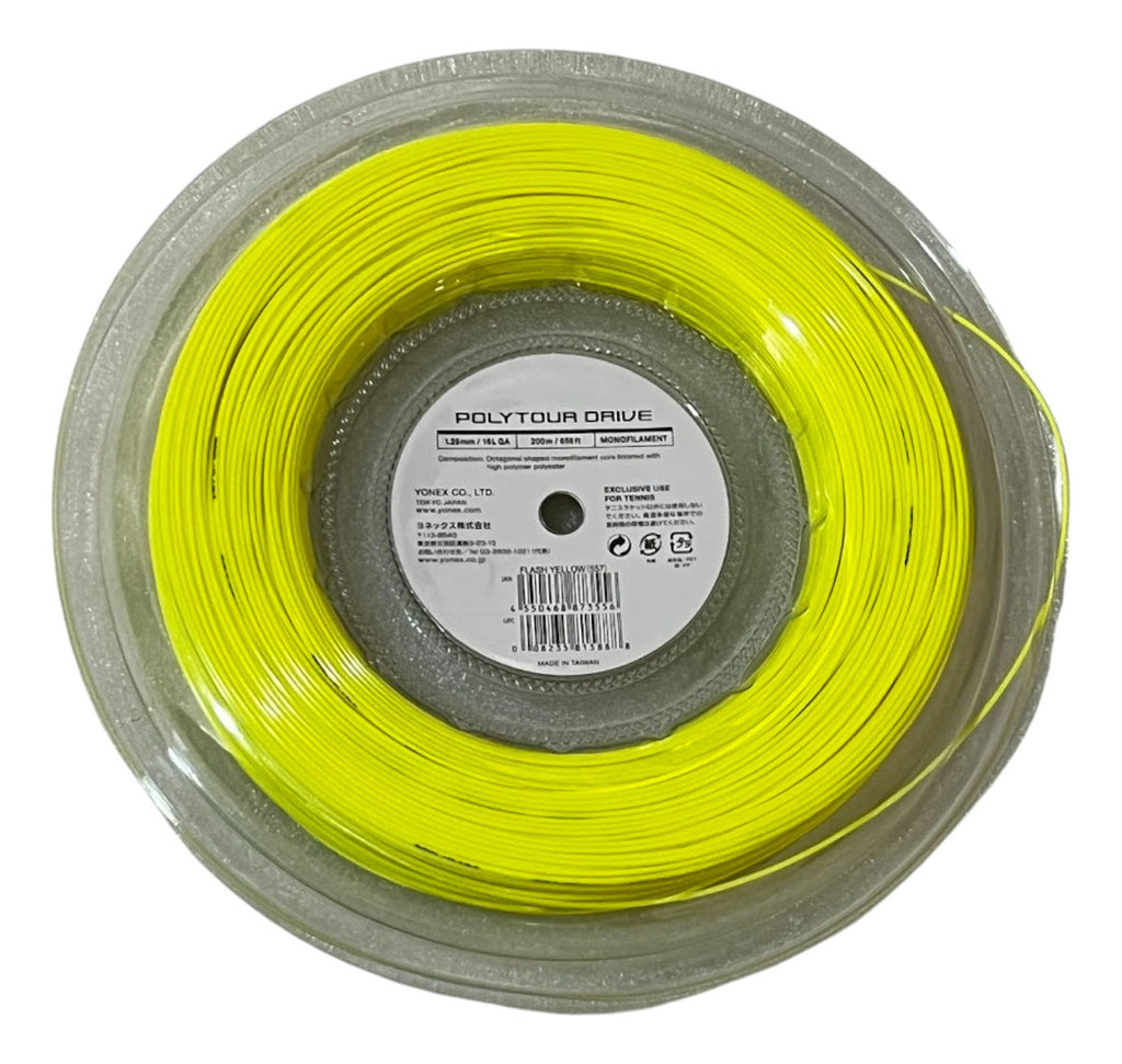 Rollo De Cuerda Yonex Polytour Drive Spin 1.25mm Yellow 200m