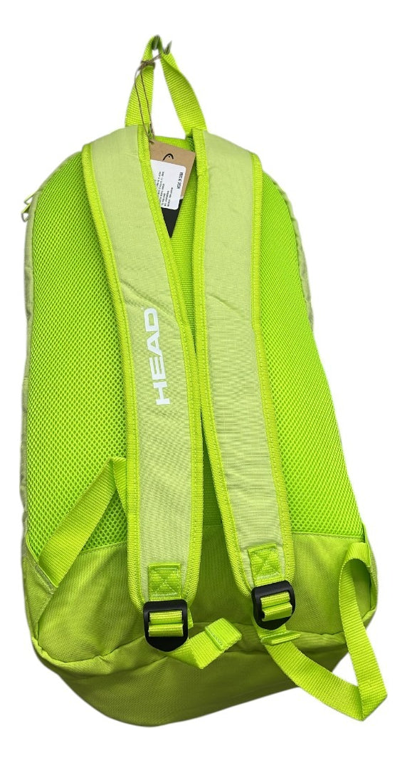 Mochila Head Base Backpack 17l Verde Limon Para 2 Raquetas