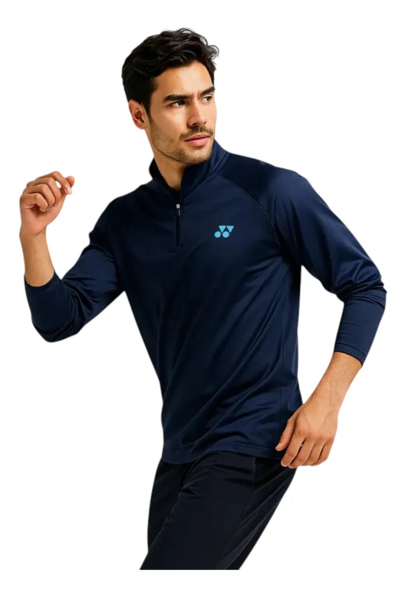 Playera Yonex Hombre Manga Larga Ym0037ex Indigo Marino