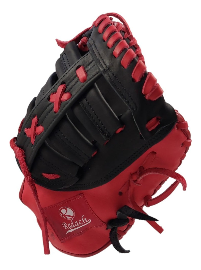 Guante De Beisbol Radach Pro Primera Base 12.75 Rojo Negro