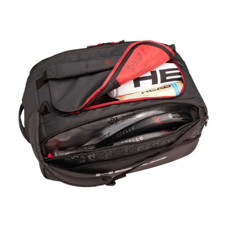 Bolsa Head Coello Pro X Duffle L Negra 60l Para 6 Palas