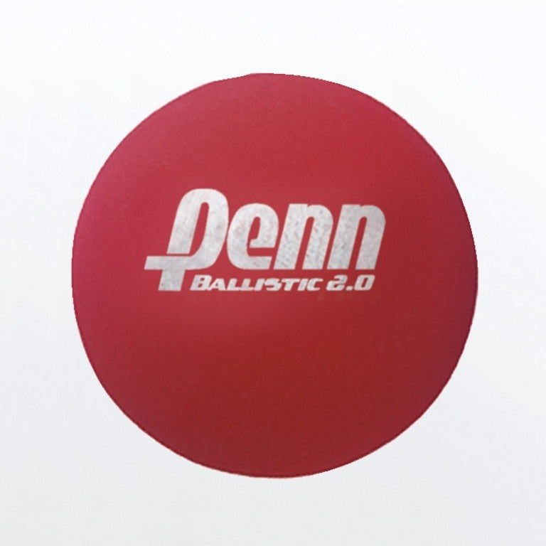 Pelota Penn De Raquetbol Ballistic 2.0 Roja Bote Con 3
