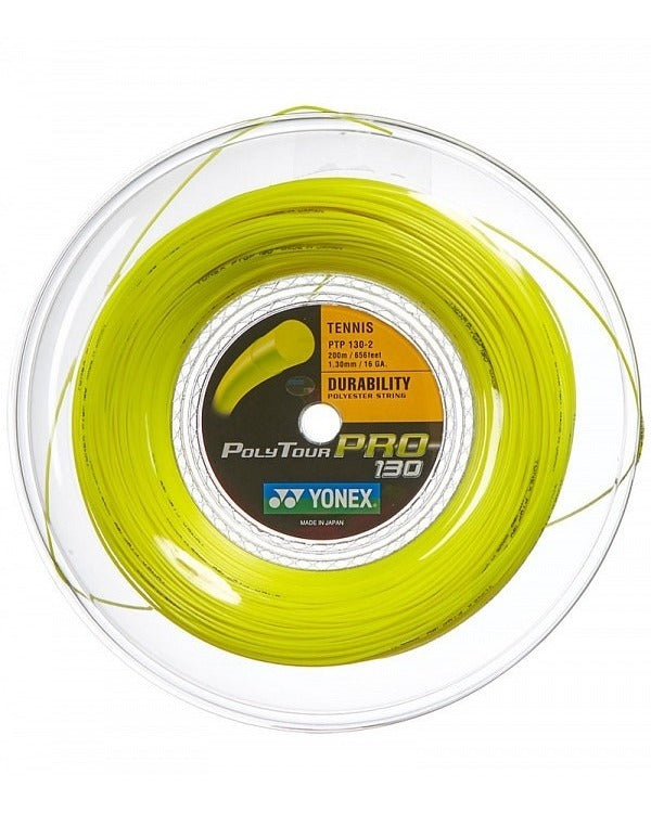Rollo De Cuerda Yonex Polytour Pro 130mm Amarillo 200m