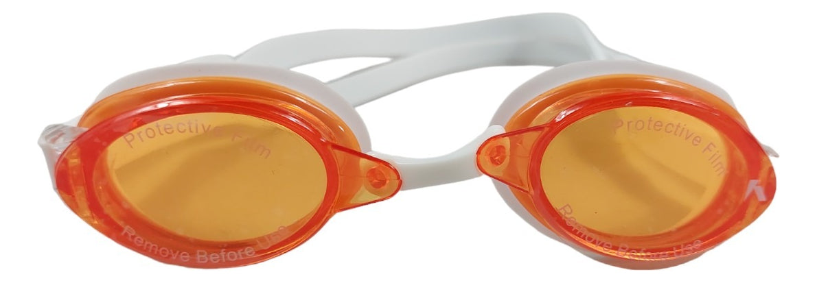 Goggle De Natación Hanop G670 Adulto Naranja Blanco