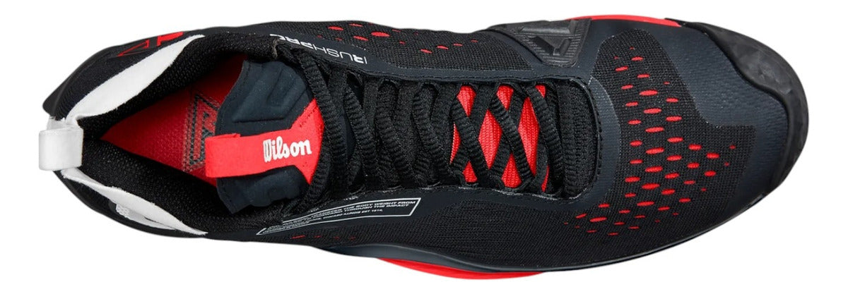 Tenis Wilson Rush Pro Tour Mid Black Red Deportes De Raqueta