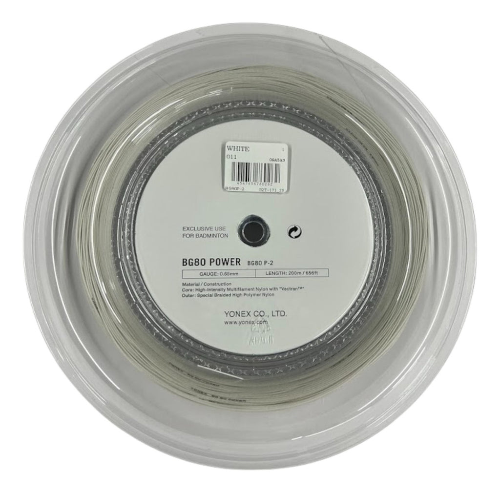 Rollo De Cuerda Para Badminton Yonex Bg80 Power White