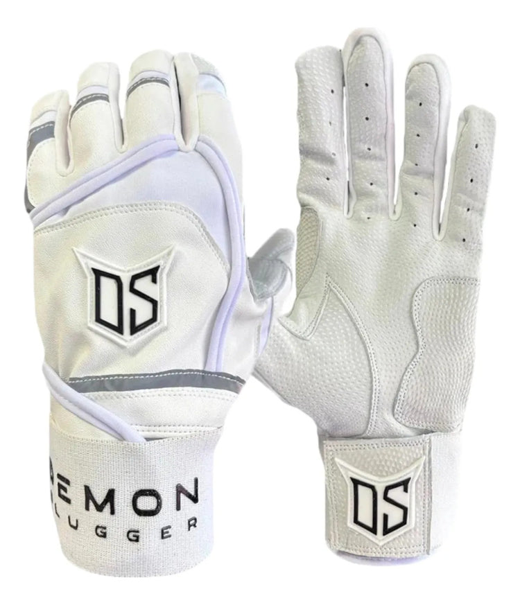 Guantes Bateo Demon Slugger Ds Long Cuff Blanco Xxl