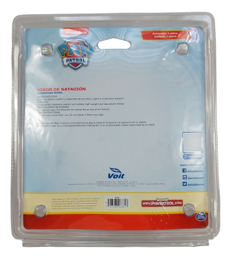 Visor De Natación Paw Patrol Kids Skye Rosa Y Chase Azul