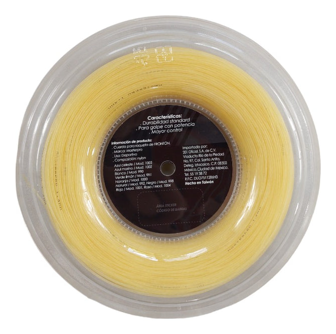 Cuerda Para Raqueta Nylon Master Pro Color Natural 200mts
