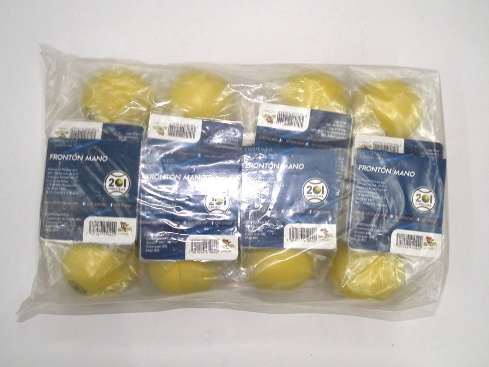 Pelota Fronton Mano 201 Bolsa Con 12 - Amarillas