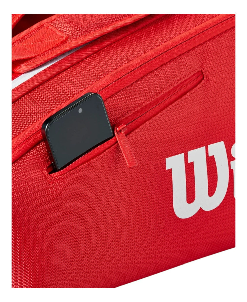 Raquetero Wilson Super Tour 6pk Rojo