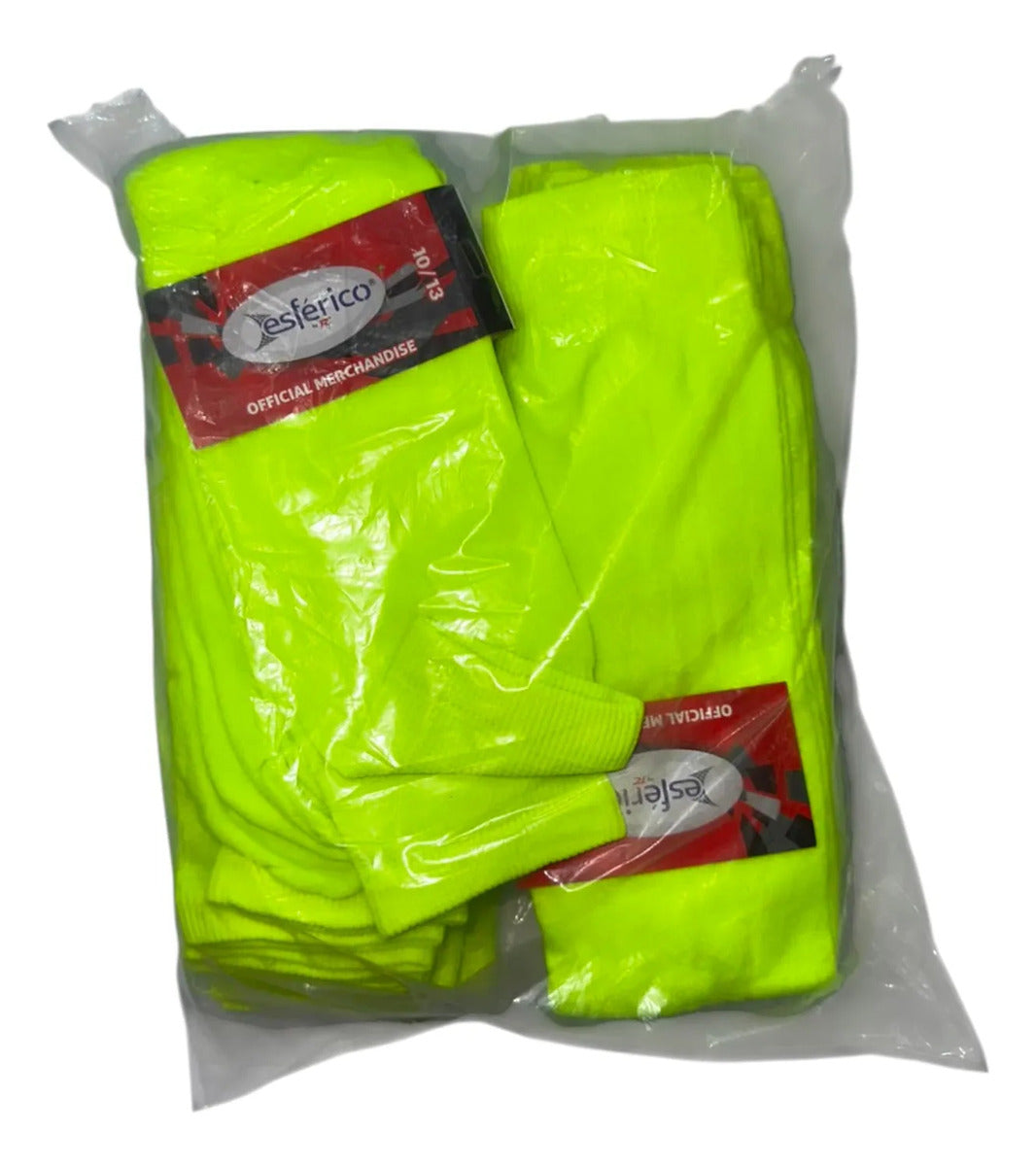 Pack 12 Pares Medias Deportivas Juveniles 10-13 Amarill Neon