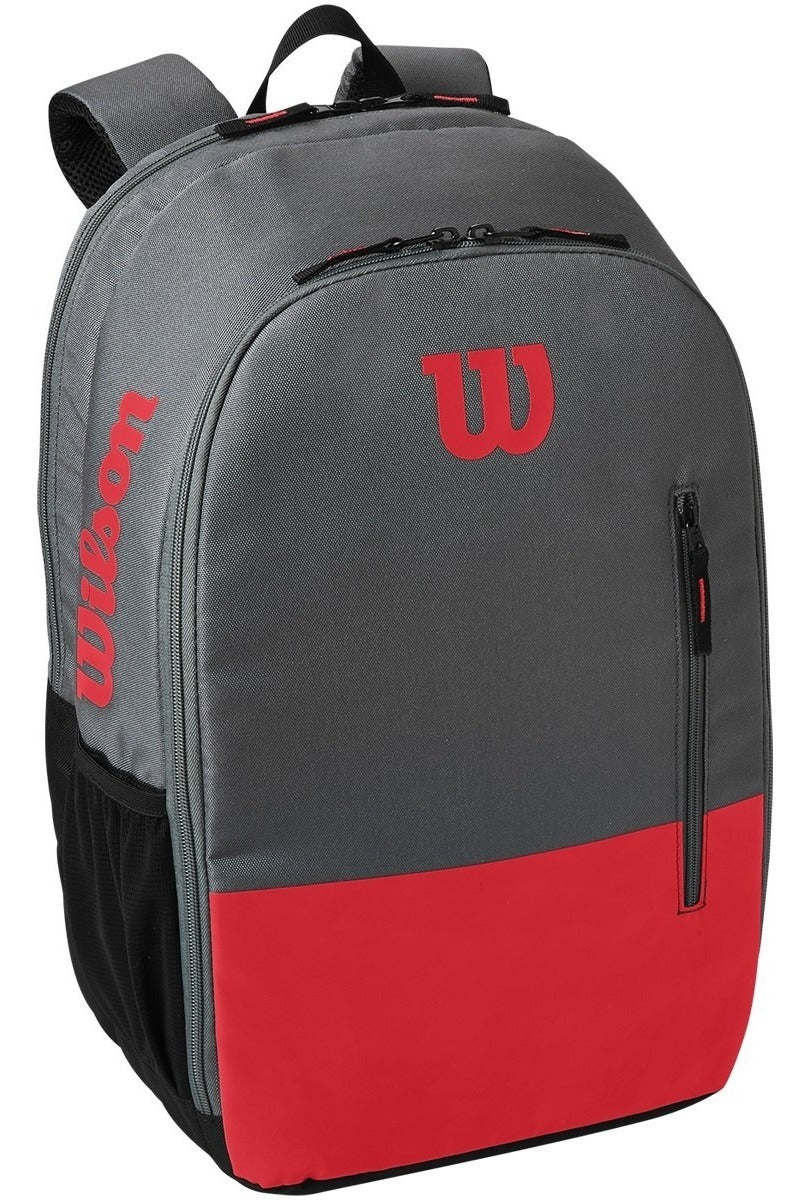 Back Pack Wilson Team Roja Gris Para Raquetas