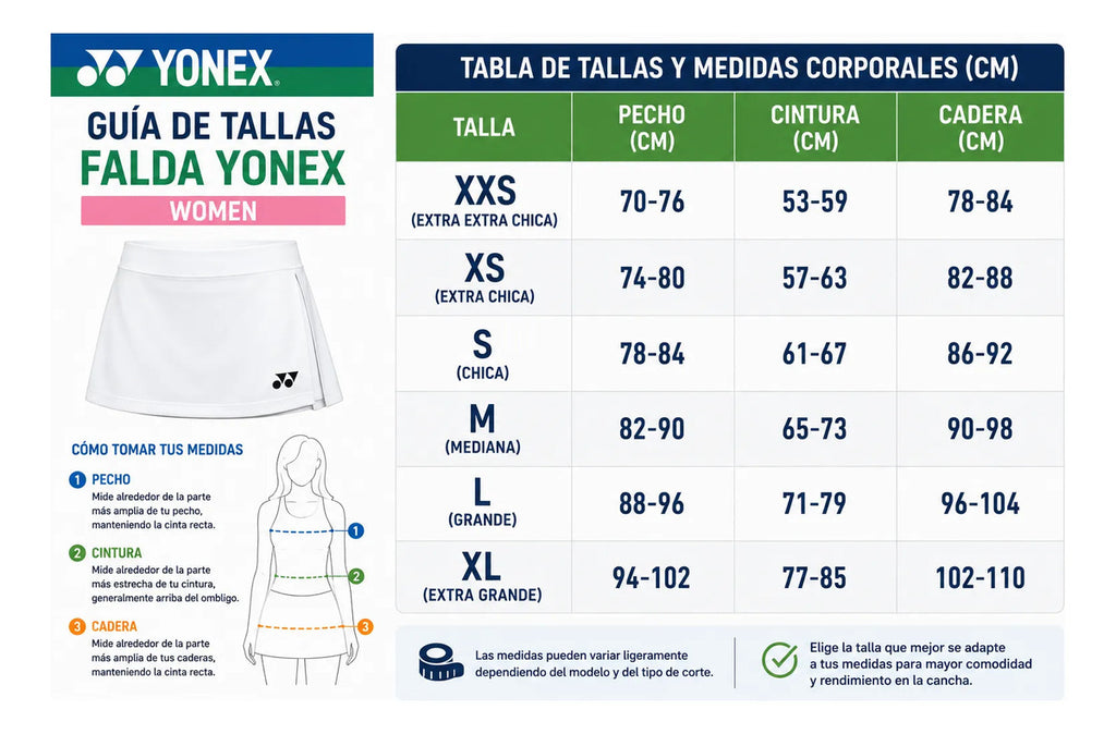Falda Yonex 26038ex Mujer Negra Tenis Padel Badminton Xs