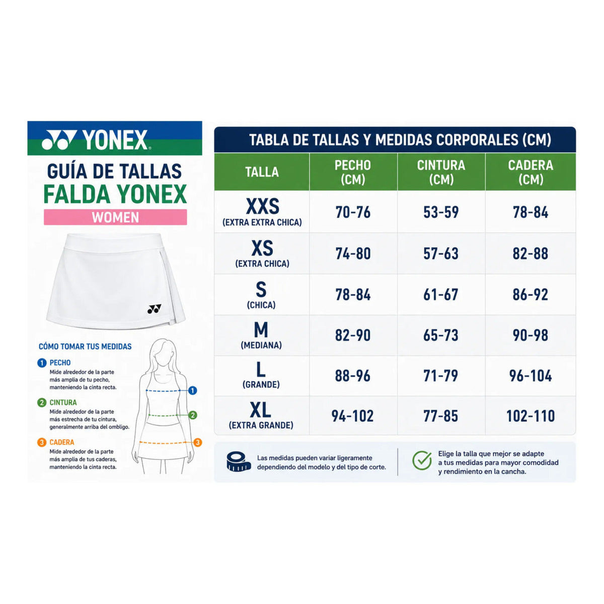 Falda Yonex 26038ex Mujer Negra Tenis Padel Badminton Xs