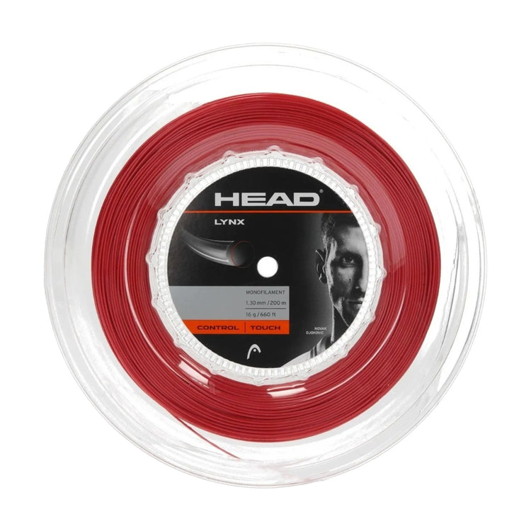 Rollo De Cuerda Para Raqueta Head Lynx Rojo 1.30mm 200mts
