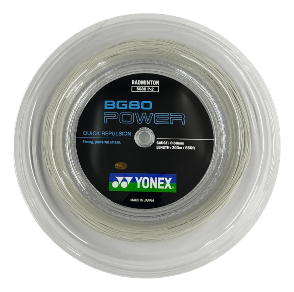 Rollo De Cuerda Para Badminton Yonex Bg80 Power White