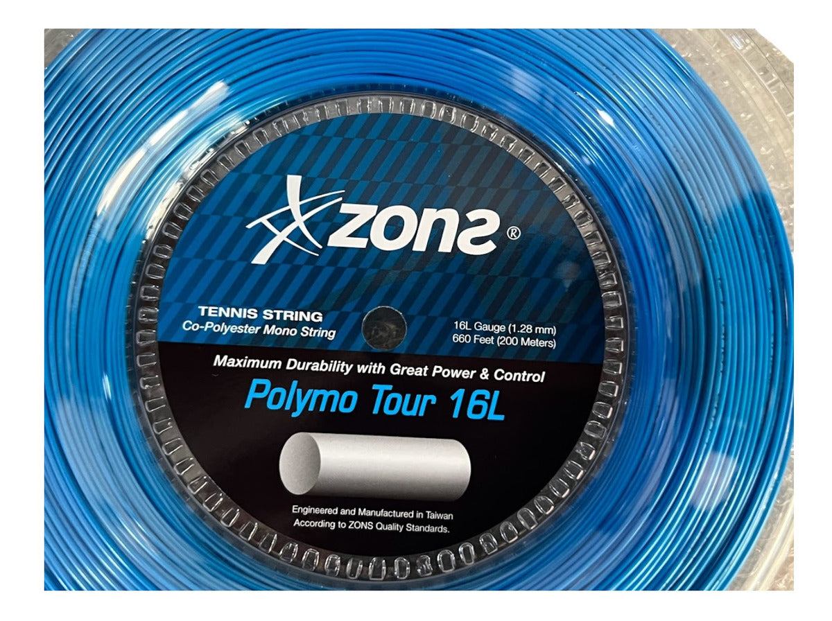 Rollo De Cuerda Para Raqueta Zons Polymo Tour Sky Blue 16l