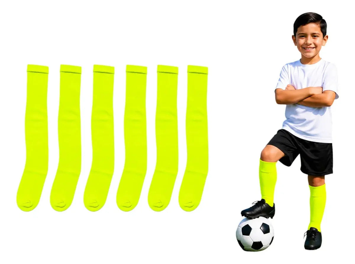 Pack 6 Pares Medias Deportivas Infantiles 7-9 Beisbol Neon Neon Infantil