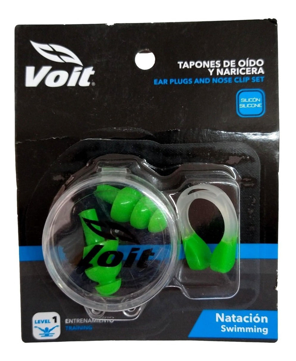 Tapones De Oído Y Naricera Voit Para Natación Verde