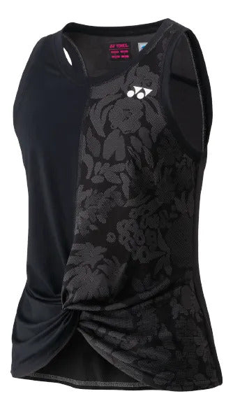 Playera Yonex 20691ex Mujer Sin Mangas Black Tenis Padel Xs