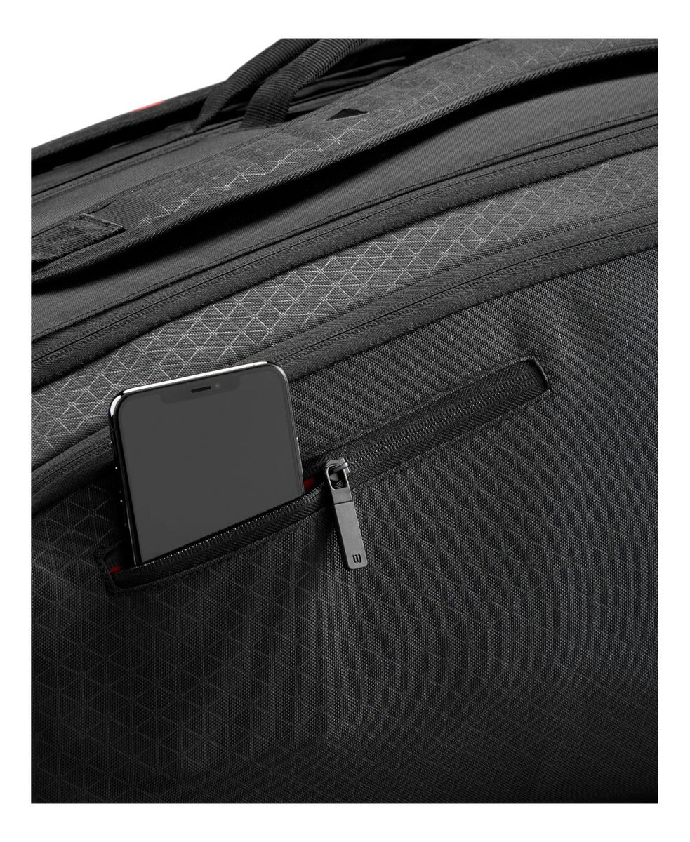 Raquetero Wilson Clash V3 15pk Negro Rojo