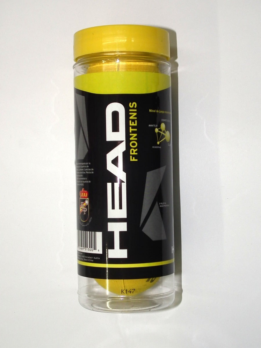 3- Pack Pelota Head Frontenis Penn Bote C/3 (antes Penn)