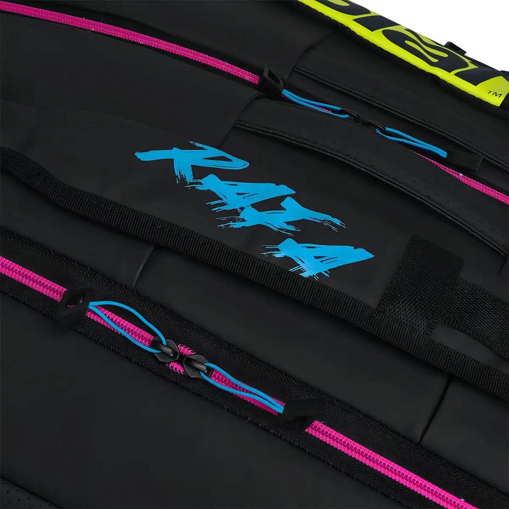 Raquetero Babolat Pure Aero Rafa X12 (capacidad 12 Raquetas) Negro/amarillo/rosa