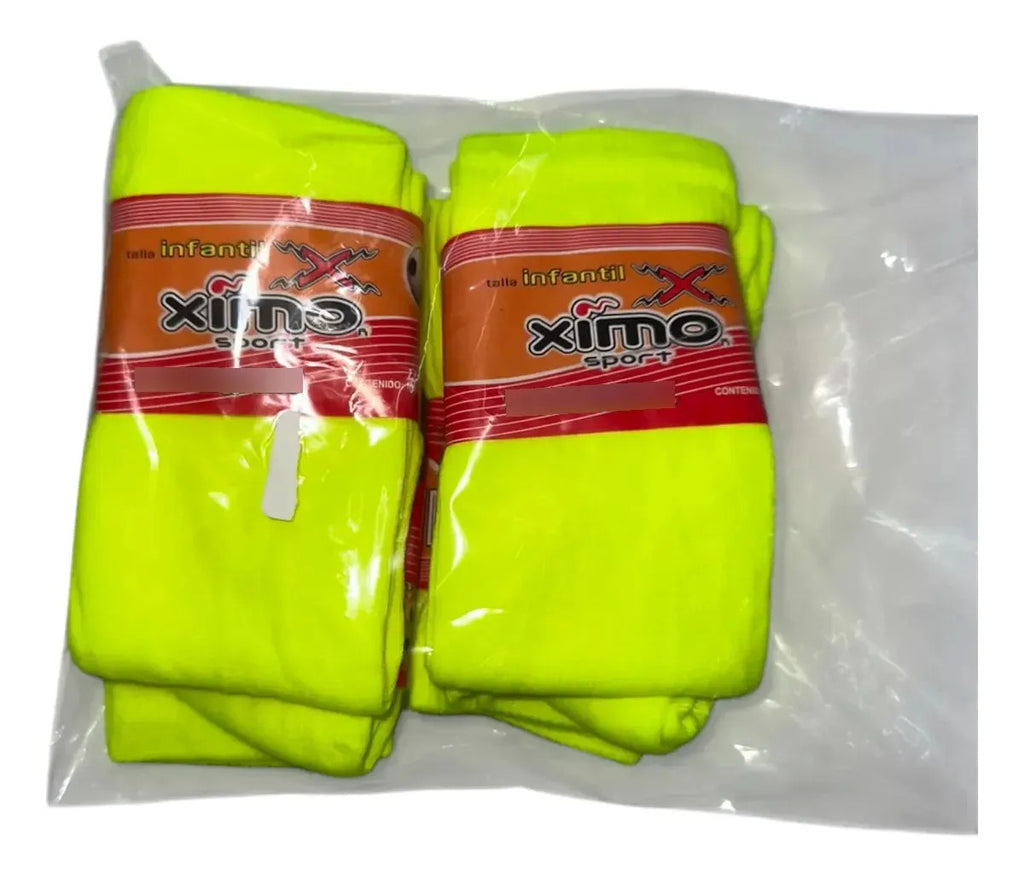 Pack 6 Pares Medias Deportivas Infantiles 7-9 Beisbol Neon Neon Infantil