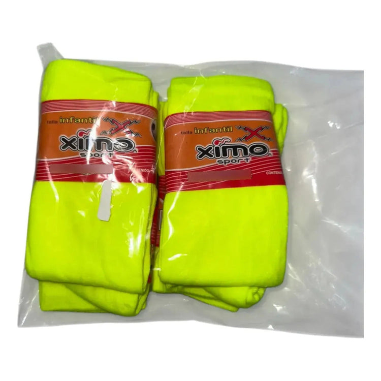 Pack 6 Pares Medias Deportivas Infantiles 7-9 Beisbol Neon Neon Infantil
