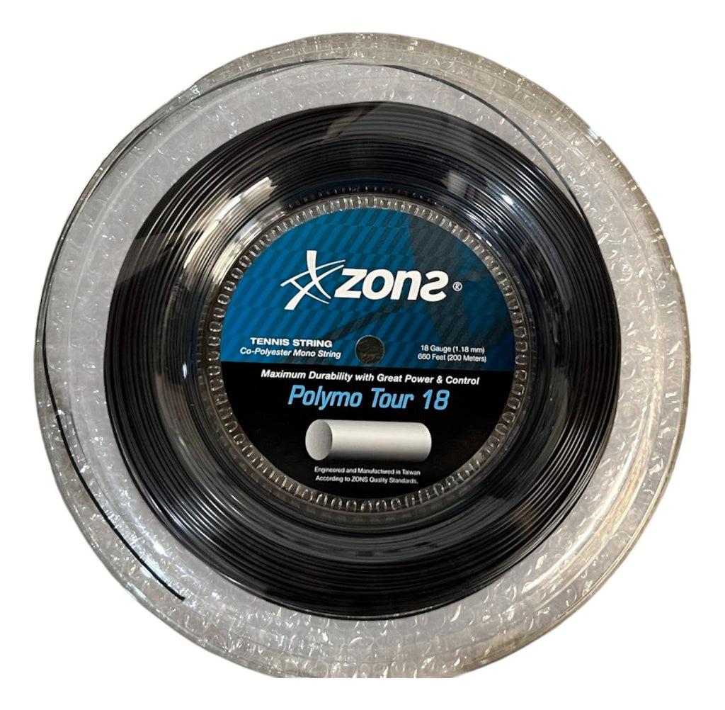Rollo De Cuerda Para Raqueta Polymo Zons Tour Black 18