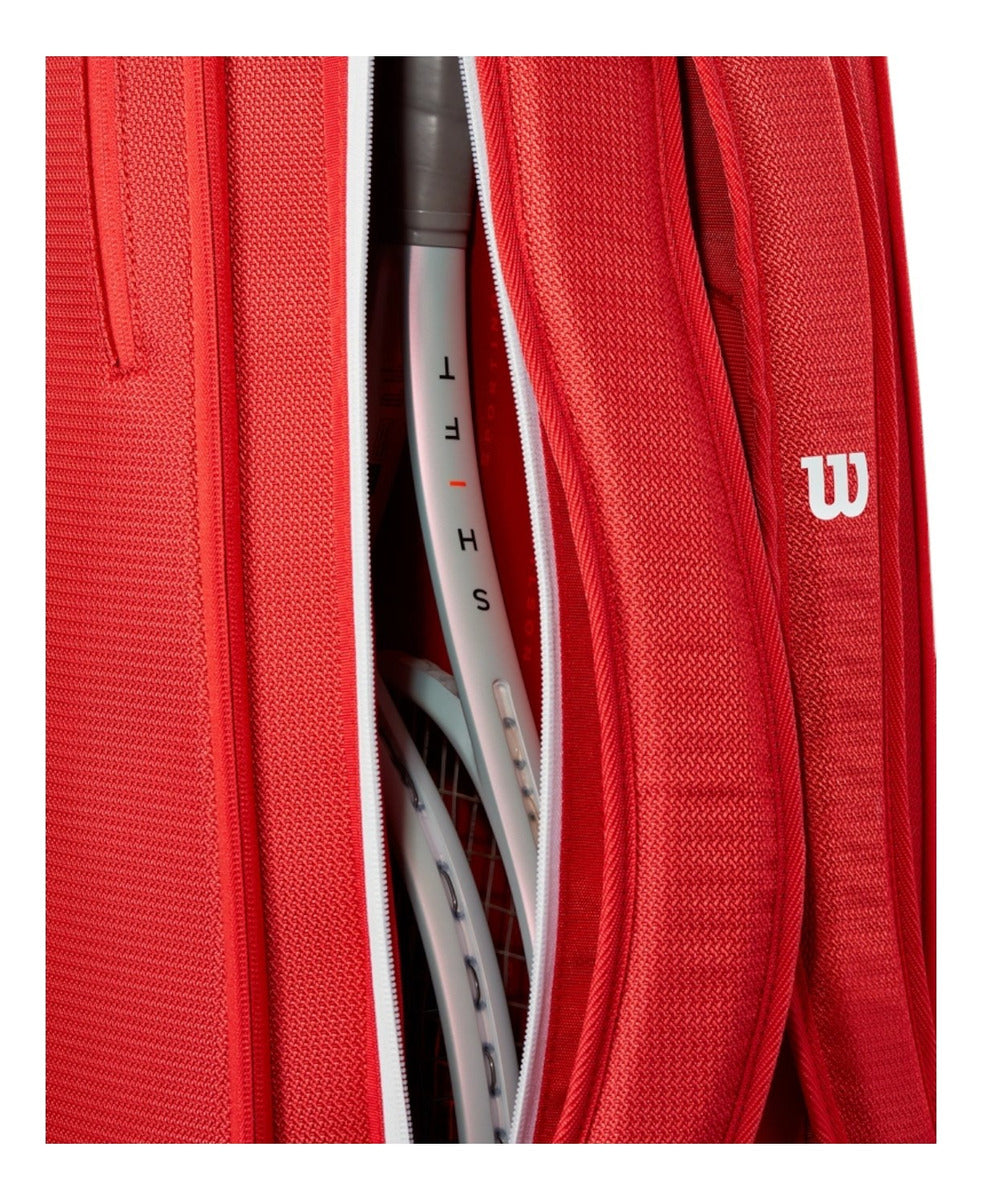 Raquetero Wilson Super Tour 6pk Rojo