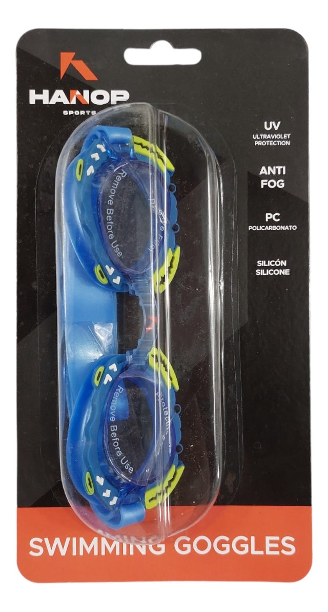 Goggle De Natacion Hanop G923 Crab Junior Azul