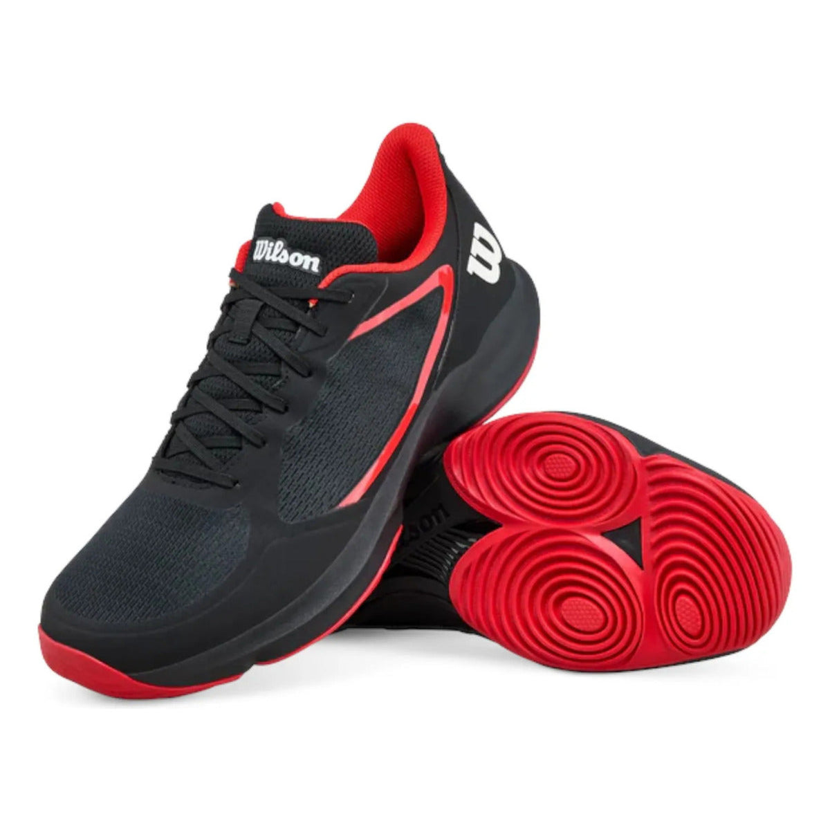 Tenis De Padel Wilson Hurakn Lite Negro Rojo 8mx