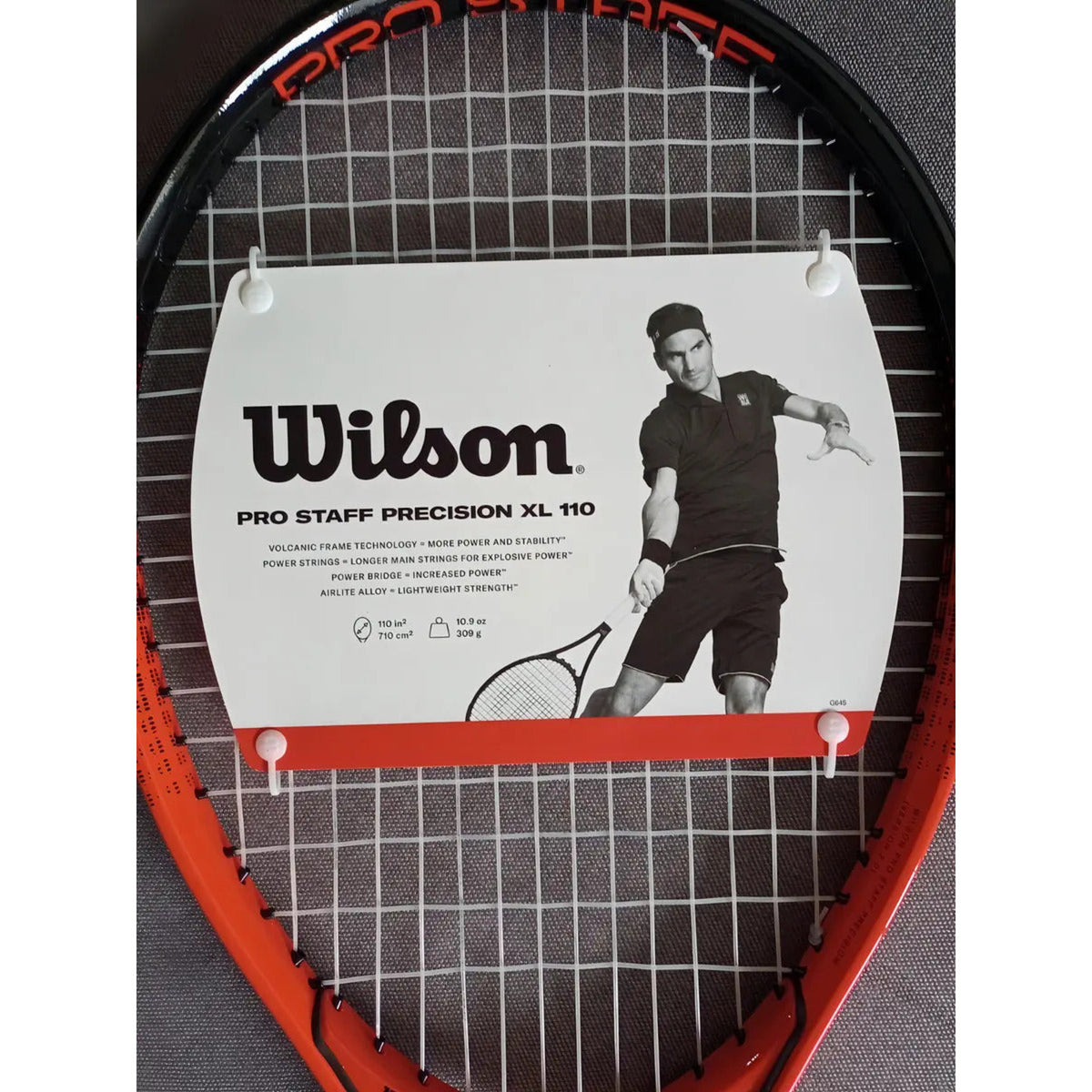 Raqueta Wilson Tenis Pro Staff Precision Xl 110 Xchws P Color Rojo Tamaño del grip 4 3/8