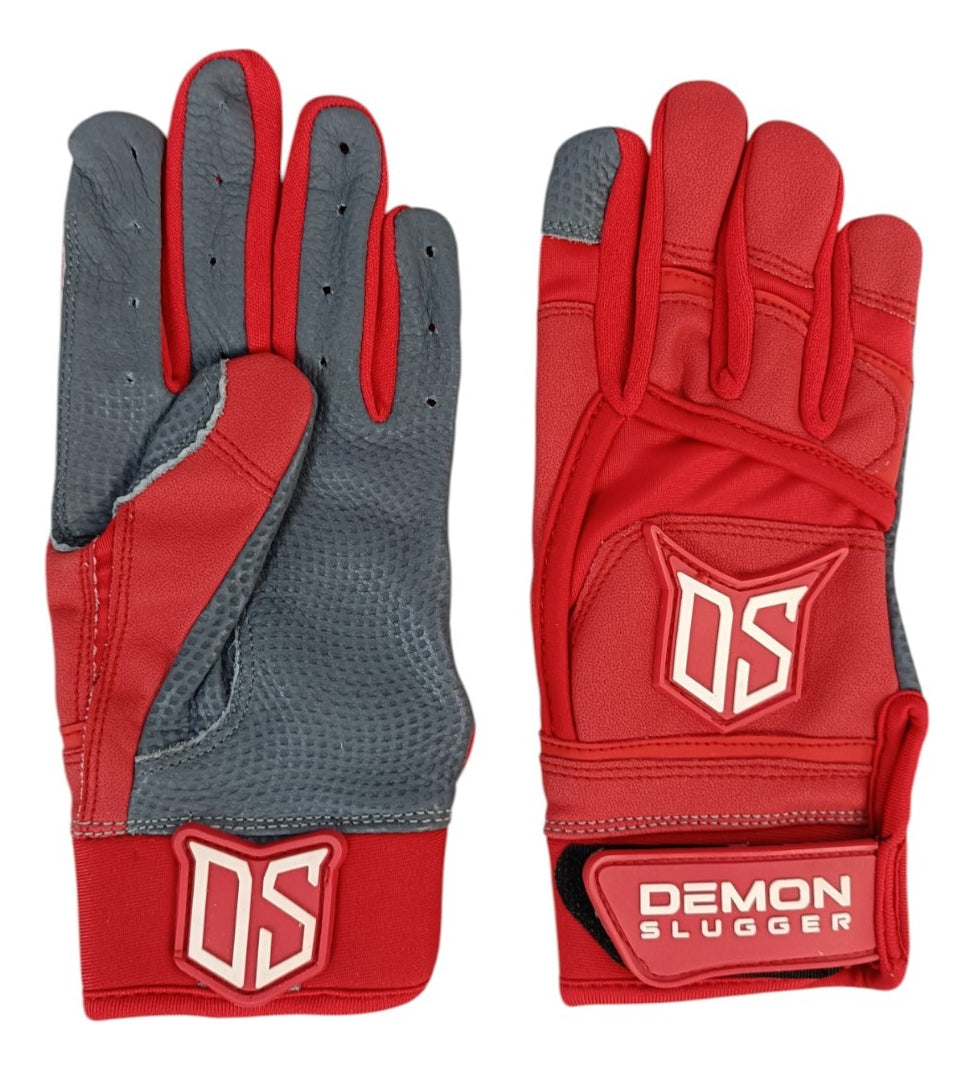 Guantes De Bateo Para Niño Demon Slugger Rojo Beisbol Yxl