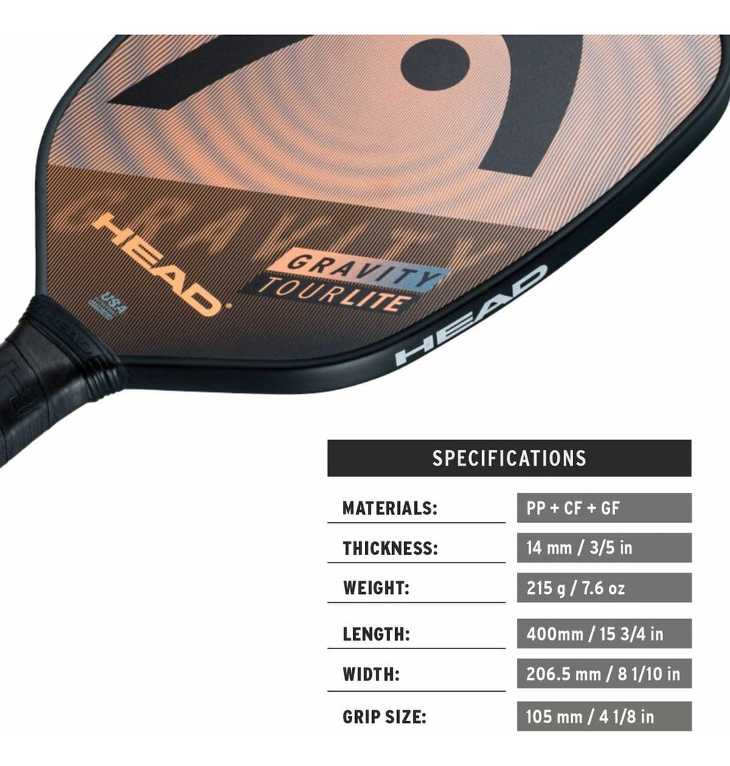 Raqueta Pala De Pickleball Head Gravity Tour Lite Color Bron