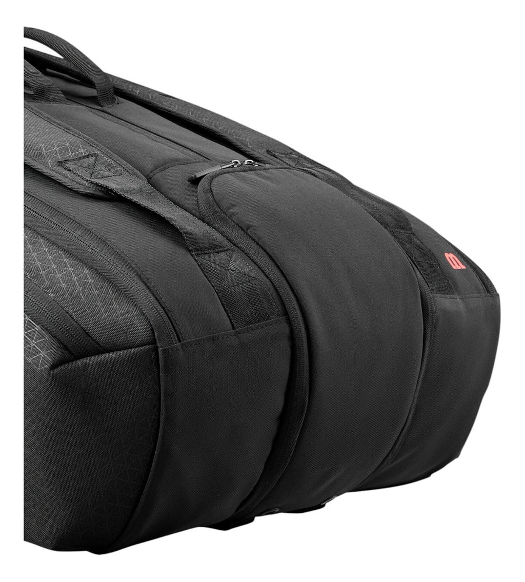 Raquetero Wilson Clash V3 15pk Negro Rojo