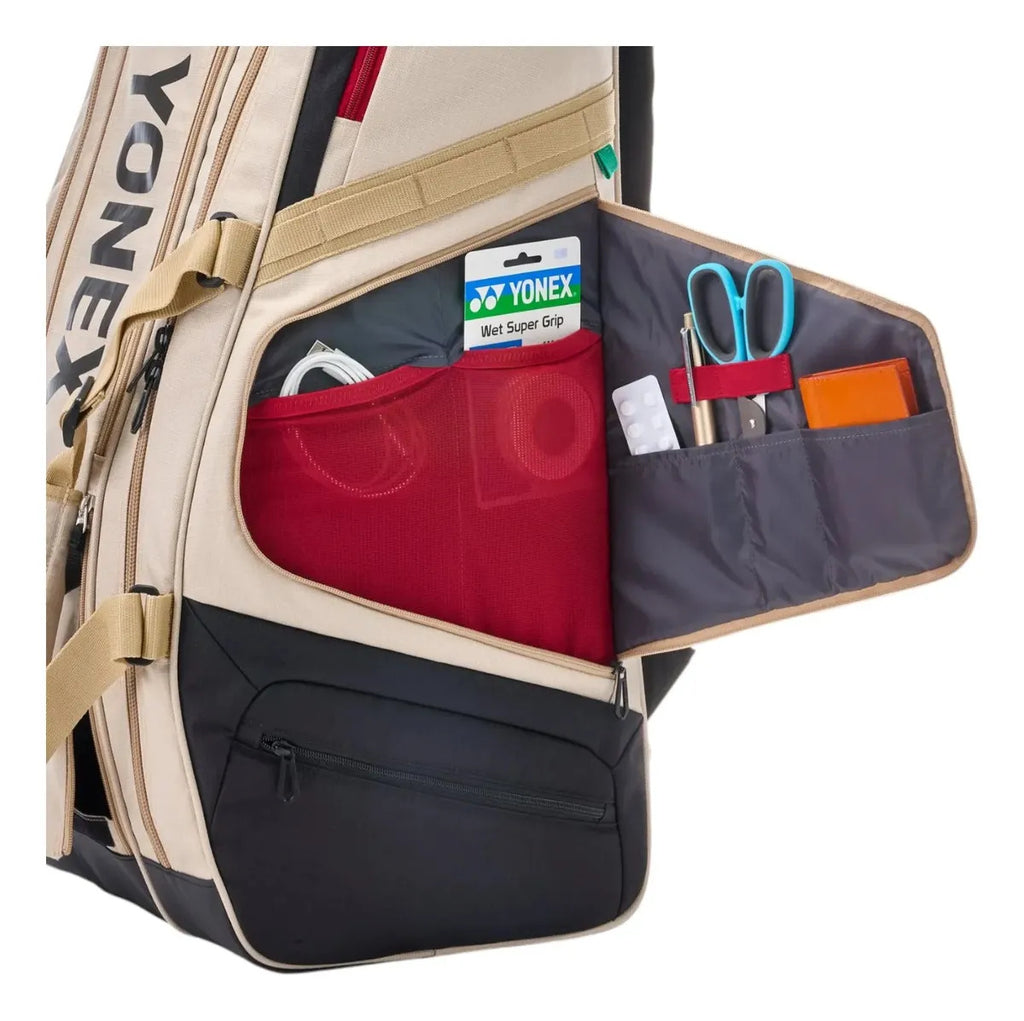 Raquetero Tenis Yonex Gearlogic Racquet Bag 9 Raquetas Beige Beige
