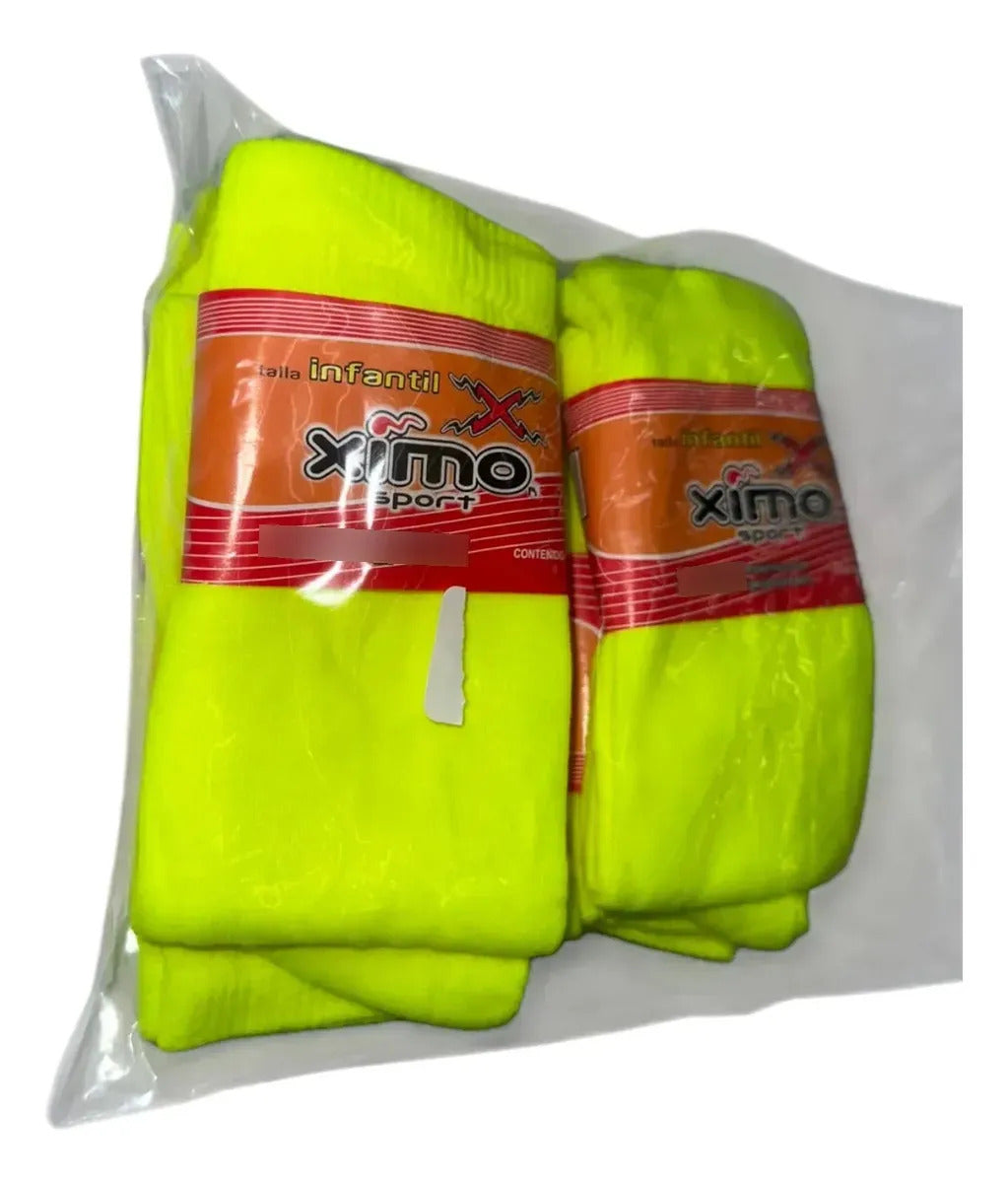 Pack 6 Pares Medias Deportivas Infantiles 7-9 Beisbol Neon Neon Infantil