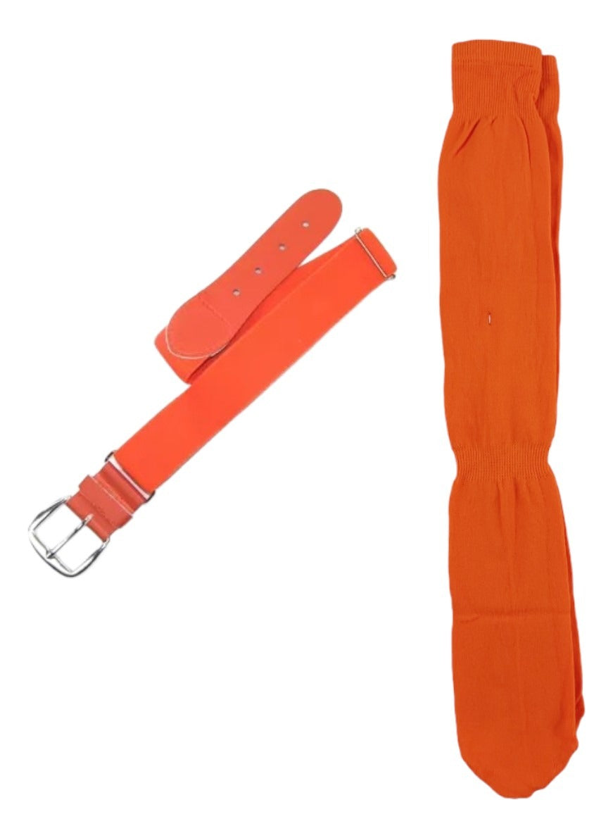 Media Y Cinto Para Béisbol Color Naranja Adulto