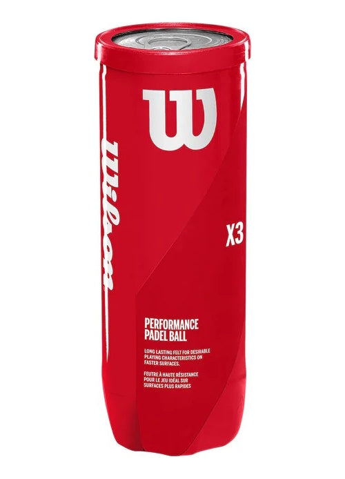 2 Pack Pelota De Padel Wilson X3 Ball Amarillo Bote C/3