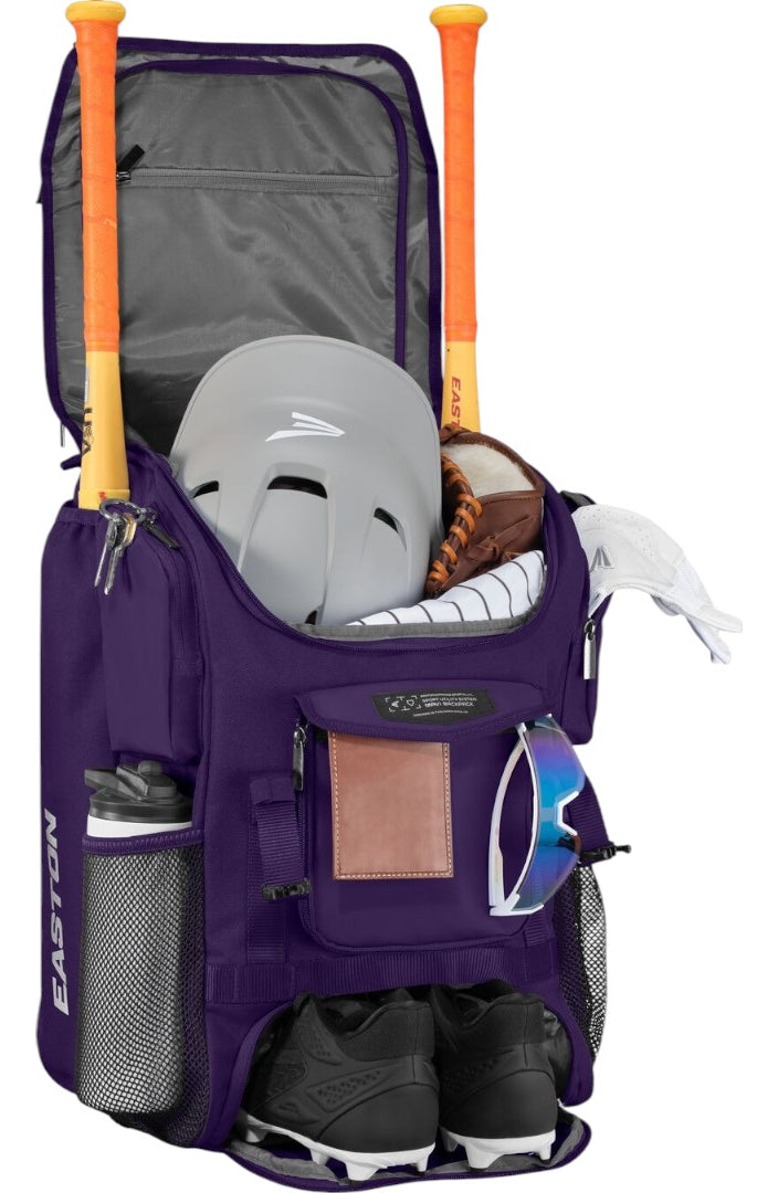 Back Pack Beisbol Easton Mav1 Morado Porta Bats