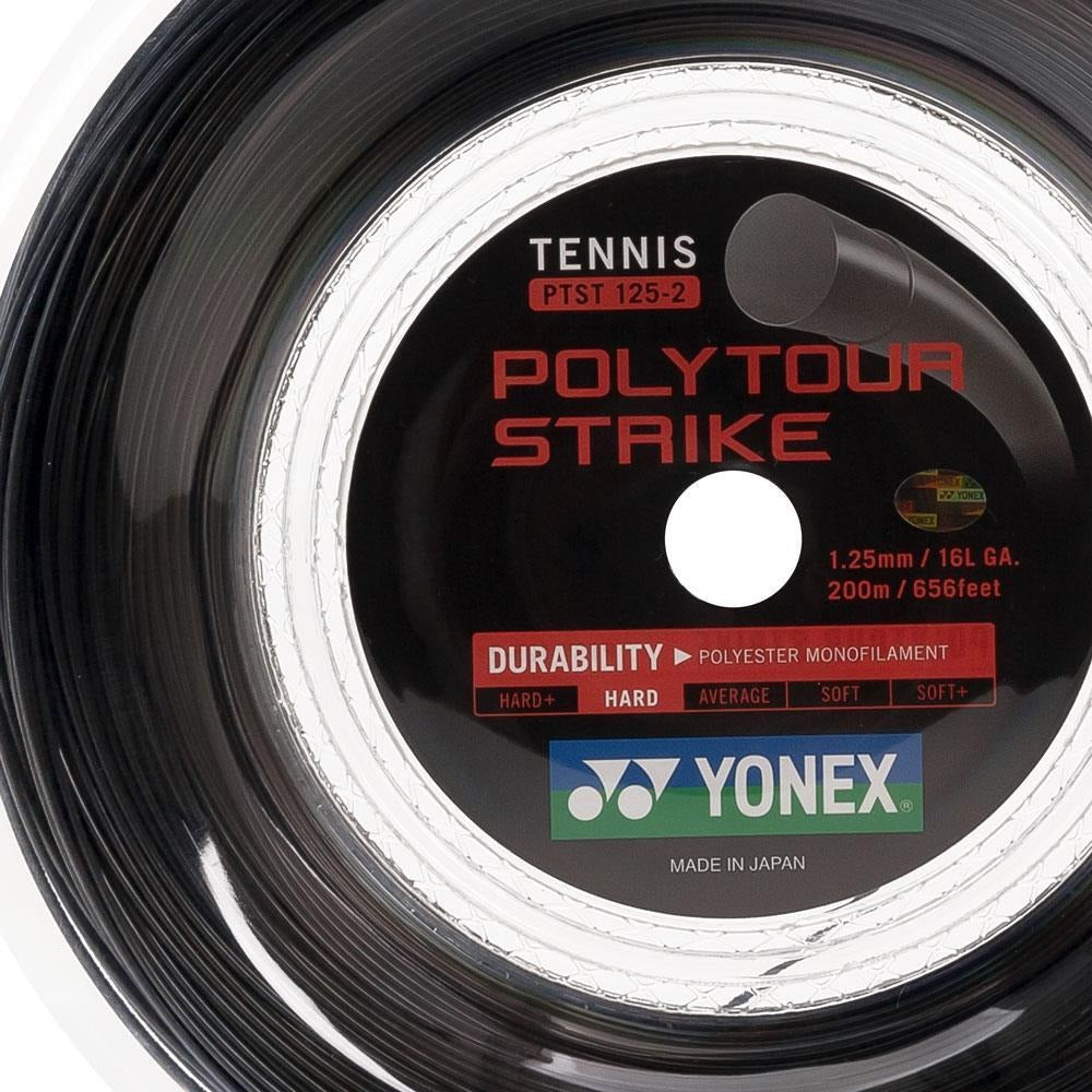 Rollo De Cuerda Yonex Polytour Strike 125 Cool Black 200 Mts